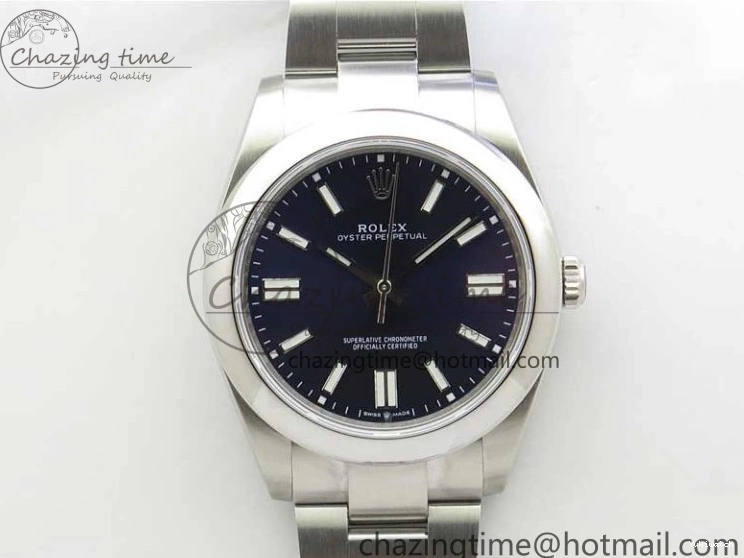 EWF 41mm Oyster Deep on Blue A3230 Perpetual Edition SS Best Dial Bracelet 124300 0226